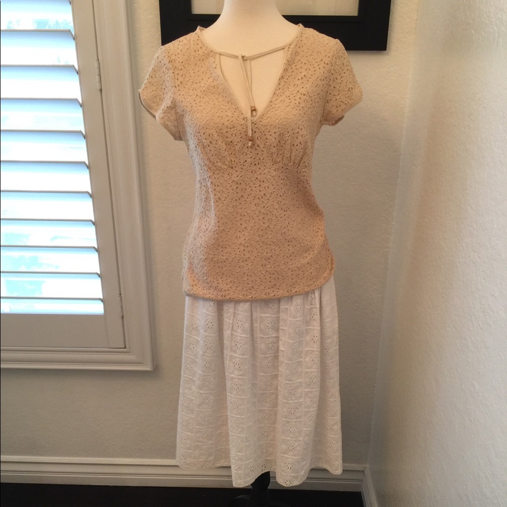 Banana republic lace top & Zara skirts set of 2
